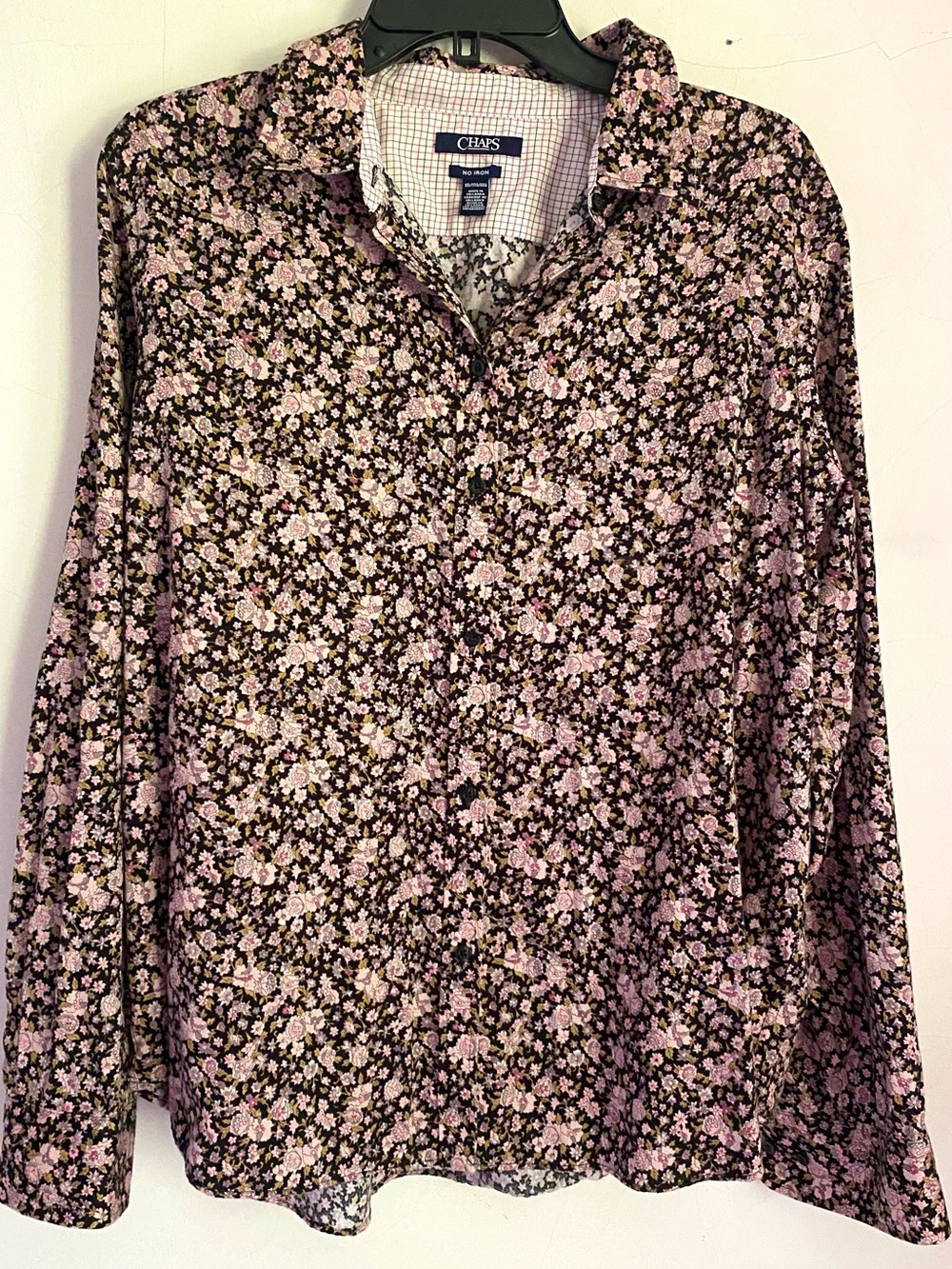 NEW Condition Chaps Pink Blossom Pattern Blouse Like NEW